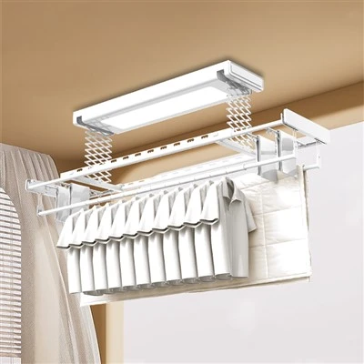 Portant à vêtements électrique monté au plafond